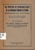 Un proyecto de reorganización de la enseñanza pública en España  : (mirando al futuro): serie de artículos publicados en la revista de instrucción pública 