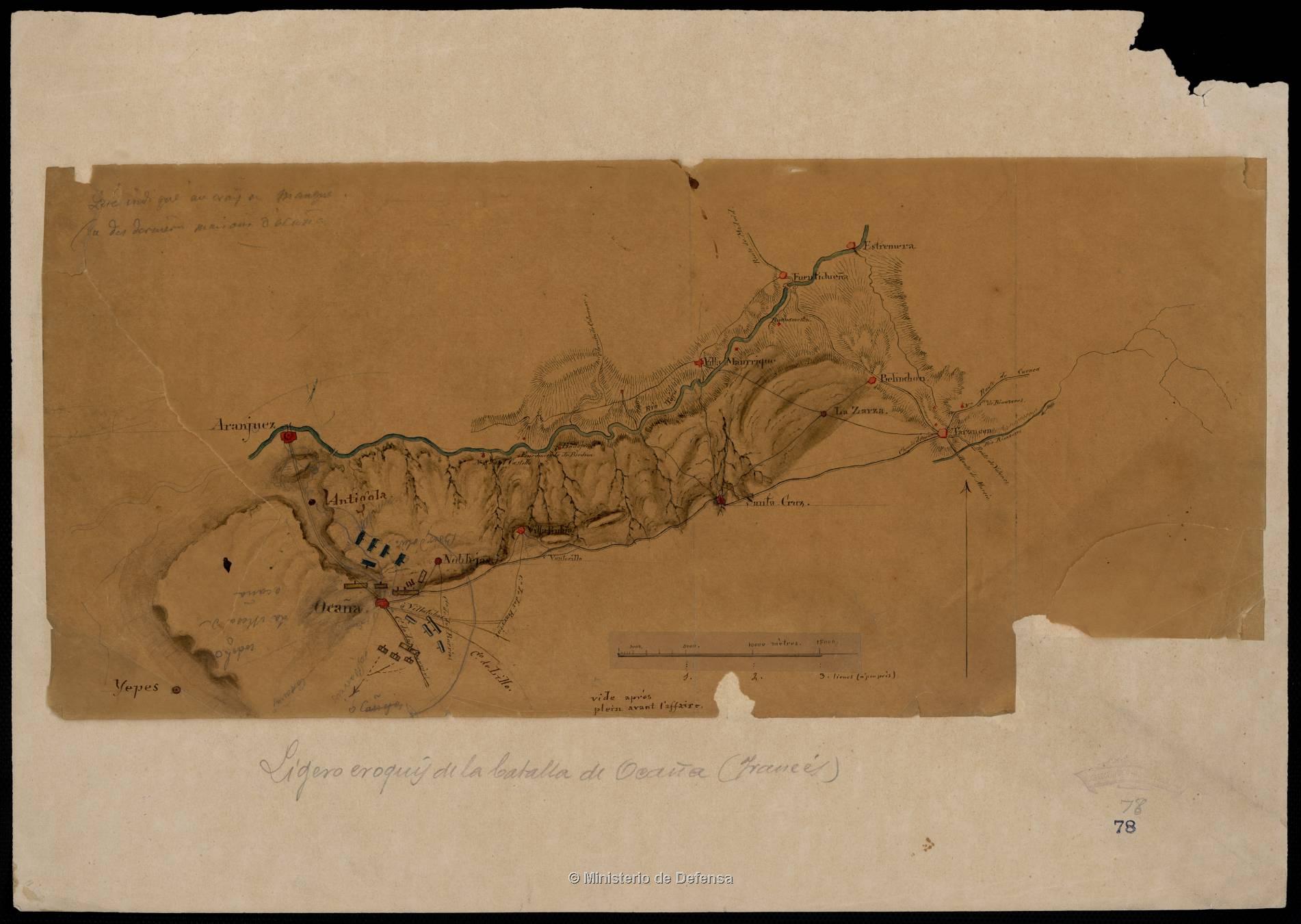 Plano de la Batalla de Ocaña