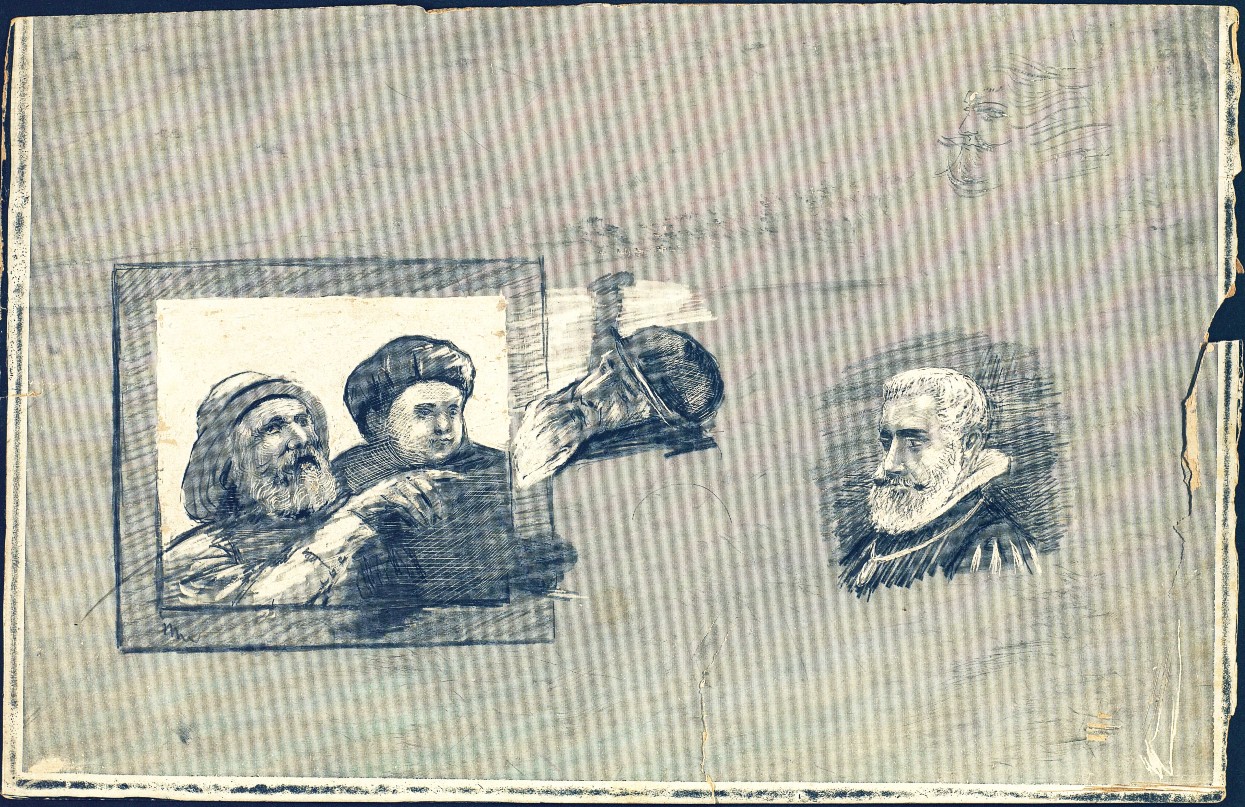 Dibujo de Benito Pérez Galdós