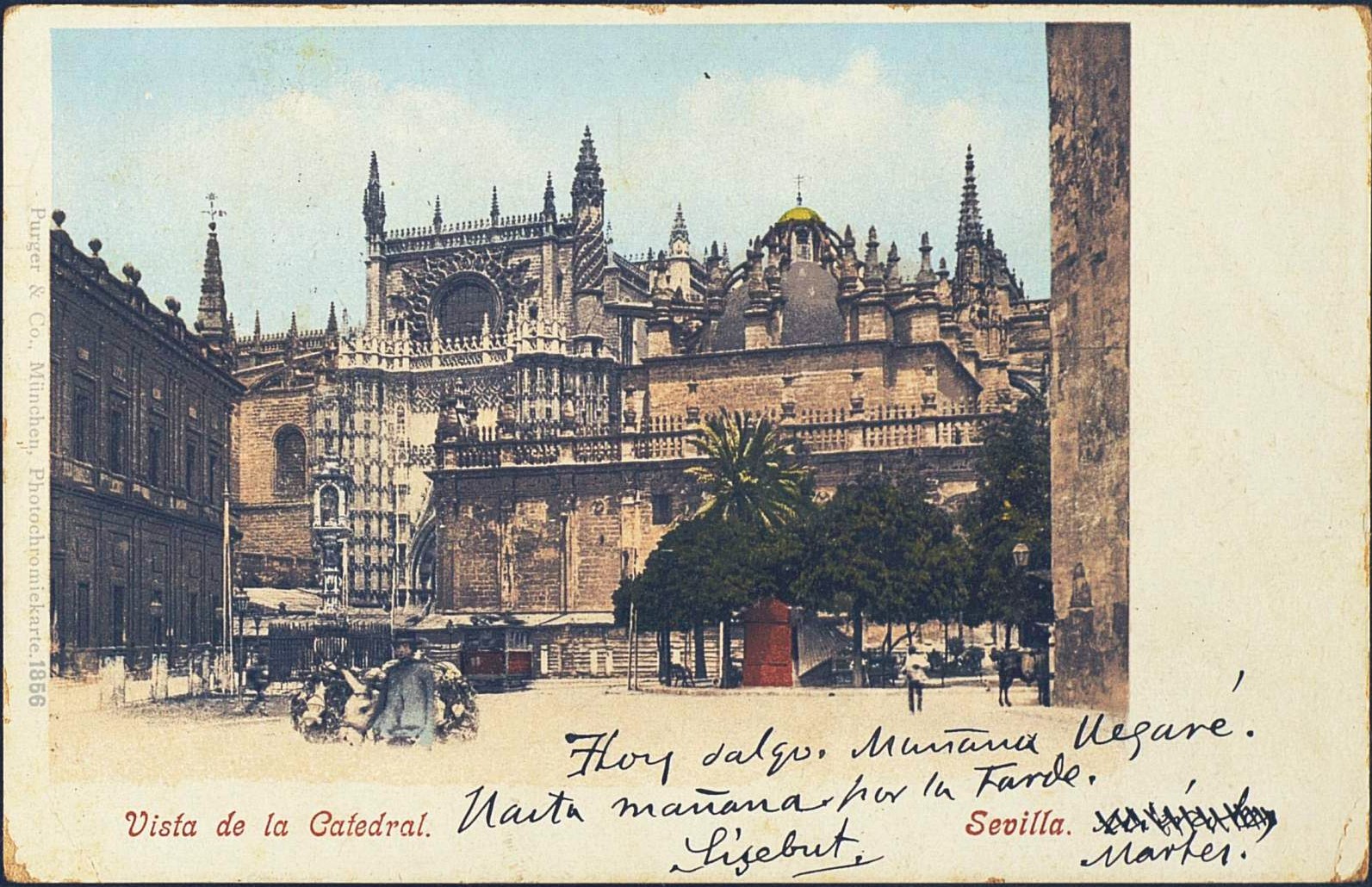 Tarjeta postal de Benito Pérez Galdós a Lorenza...