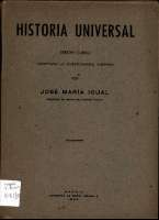 Historia universal  : tercer curso (adaptada al cuestionario vigente)