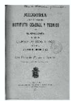 'Memoria acerca del estado del Instituto General y Técnico de Guadalajara durante el curso de 1906 á 1907 leída en la apertura del de 1907 á 1908 por Don Florencio Moraga y Sánchez Secretario y Catedrático de dicho Establecimiento' -   (01/01/1907)