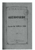 'Memoria acerca del estado del Instituto Provincial de 2.ª Enseñanza de Guadalajara que en el acto solemne de la apertura del curso académico de 1899 á 1900 leyó el Ldo. D. Jenaro Pérez y Villarejo Catedrático y Secretario de dicho Establecimiento' -   (