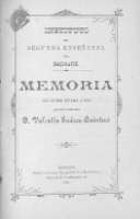 'Memoria correspondiente al curso de 1899 á 1900, leída en la solemne apertura del año académico de 1900 á 1901 por D. Valentín Suárez Quintero, Catedrático y Secretario del Instituto' -   (01/01/1901)